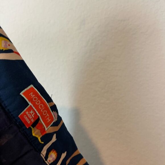 Modcloth Synchronize Swimming Blue A-Line Flared Mini Skirt Women's Size XL - Picture 5 of 5